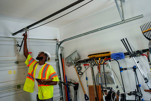 Professional Garage Door Panel Replacement technician working in Frankfort Square, IL